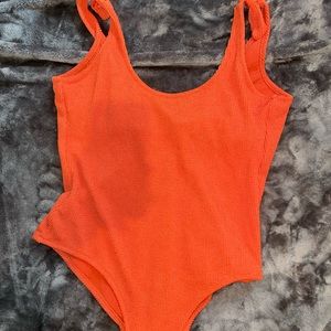 Orange One-Piece Swim Suit